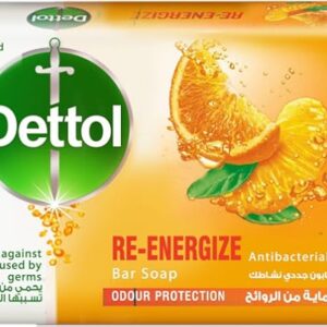 dettol reenergize antibacterial bar soap 10x better odor protection 115g 20.0